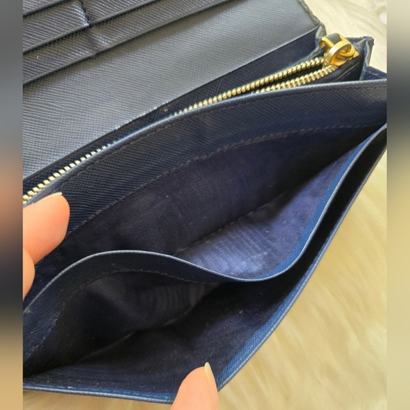 Prada Blue Saffiano Leather Long Wallet - Picture 11 of 17